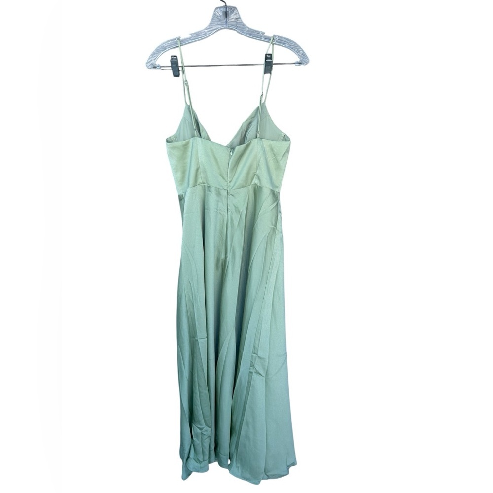 NWT Selfie Leslie Lake Como Fitted Bodice Cami Strap Midi Dress Avocado - Size M - Picture 10 of 14